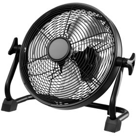 VEVOR 10 inch Rechargeable Battery Operated Camping Floor, High Velocity Portable Outdoor Fan with Metal Frame, Copper Brushless Motor