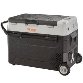 VEVOR Car Refrigerator, 12 Volt Car Refrigerator Fridge, 56 QT/53 L Dual Zone Portable Freezer, -4-50 Fahrenheit Adjustable Range
