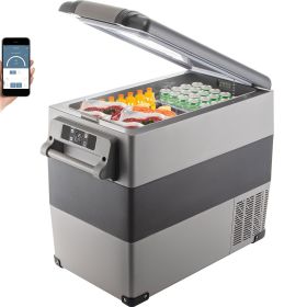 VEVOR 12 Volt Refrigerator, 58 Qt Car Refrigerator, Dual Zone Portable Freezer, Cooler Compressor Freezer with 12/24V DC and 110-240V AC