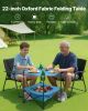 VEVOR Folding Camping Table, Portable Outdoor Lightweight Picnic Table, 600D Oxford Fabric Waterproof Canvas Travel Beach Tables, with 4 Cup Holders