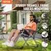 VEVOR Zero Gravity Chair, 26 inch Zero Gravity Recliner Lounge Chair for Indoor and Outdoor, Adjustable Anti Gravity Chair with Cushion, Headrest