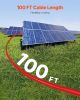 VEVOR 100FT Solar Panel Extension Cable 10AWG Waterproof PV 6mmÂ² Cable Red