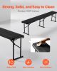 VEVOR Plastic Folding Bench, 6 ft Portable Bench for Outdoor Picnic Party Camping Dining