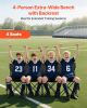 VEVOR Portable Folding Bench, 4 Seat Foldable Soccer Bench with Side Pockets and Carrying Bag