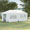 10x20 Pop Up Canopy, Sidewalls, Double Doors, Wheeled Bag, White