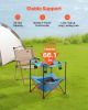 VEVOR Folding Camping Table, Portable Outdoor Lightweight Picnic Table, 600D Oxford Fabric Waterproof Canvas Travel Beach Tables, with 4 Cup Holders