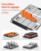 VEVOR Roof Rack Basket, 64 x 50 x 4.1 in, Universal Rooftop Cargo Carrier with Two 35.4 x 39.4 in Cargo Net,150 lbs Max Car Top Luggage Holder