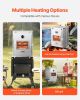 VEVOR Foldable Camping Oven, Stainless Steel Portable Camping Stove, with 3 Tier Grill, Handle and Thermometer, Use with Wood Burning Fire