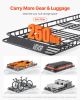 VEVOR Roof Rack Basket, 84 x 39 x 4.1 in, Universal Rooftop Cargo Carrier with 7.9 x 3.9 x 10.2 in Cargo Bag, Net, Ratchet Straps