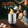 VEVOR Tabletop Fire Pit,6 inch Stainless Steel Tabletop Fireplace Indoor Outdoor,Portable Rubbing Alcohol Burner Smores Maker