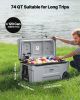 VEVOR Portable Cooler, 74 QT Wheeled Cooler with Ice Retention, Heavy-Duty Handles and Cup Holder