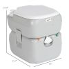 5.8 Gallon Portable Toilet with Level Indicator Anti-Leak Pump for Camping Boating Hiking Travel RV Durable Design
